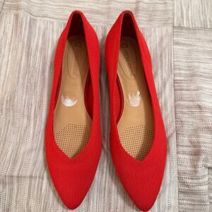 Corso como Red point toe knit flats size 7 New